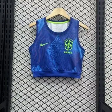 2025 Brazil Away Women Yoga Vest Kit Soccer T-Shirt AAAAJersey Supply Yupoo