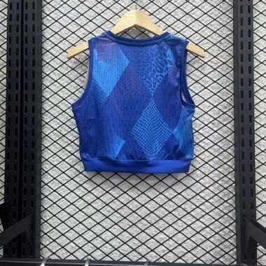 Conjunto de camisola de futebol feminina com colete de ioga do Brasil para jogos fora de casa, 2025