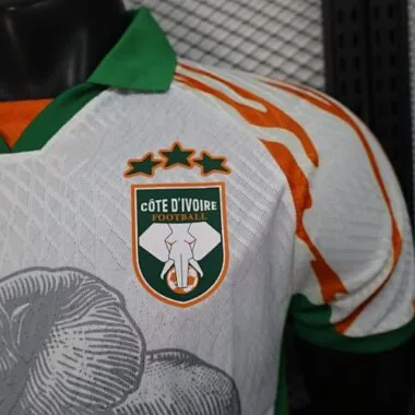 2025 Ivory Coast White Special Edition Kit Player Version Soccer T-Shirt