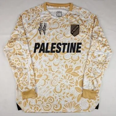 2025 Palestine Yellow Long Sleeves Special Edition Kit Soccer T-Shirt