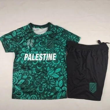 2025 Palestine Green Special Edition Kids Kit Soccer T-Shirt