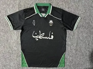 2025 Palestine Black Special Edition Kit Soccer T-Shirt AAAAJersey Supply Yupoo