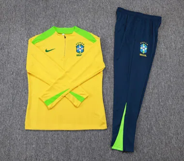 2025 Brazil Long Sleeve tracksuit Kit Soccer T-Shirt