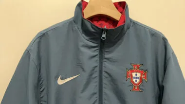 2025 Portugal Red&amp;Blue Trench Coat Reversible Windbreaker Double-Sides Jacket