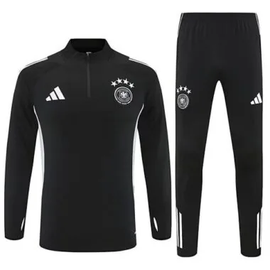 25-26 Germany Black Training Kits Long Football Tracksuits
