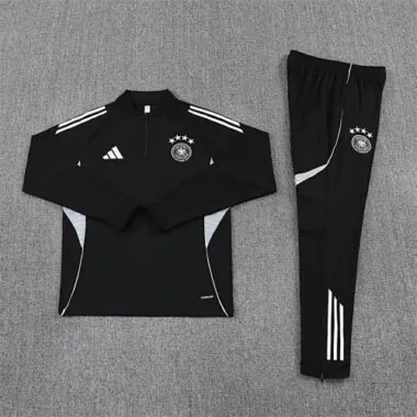 25-26 Germany Black Training Kits Long Football Tracksuits