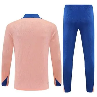 25-26 France Orange Training Kits Long Football Tracksuits