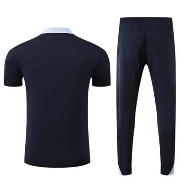 25-26 France Navy POLO Training Kits Football Tracksuits