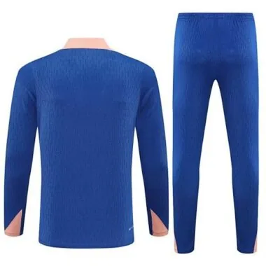 25-26 France Blue Training Kits Long Football Tracksuits