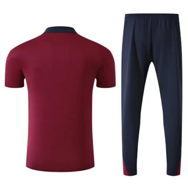 25-26 England Red POLO Training Kits Football Tracksuits