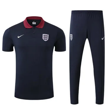 25-26 England Navy POLO Training Kits Football Tracksuits