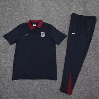 25-26 England Navy POLO Training Kits Football Tracksuits