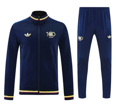 25-26 Colombia Navy Football Tracksuit Long Jacket Suits