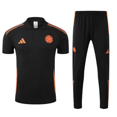 25-26 Colombia Black POLO Training Kits Football Tracksuits