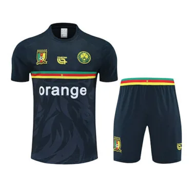 25-26 Cameroon Black Training Kits Football Tracksuits