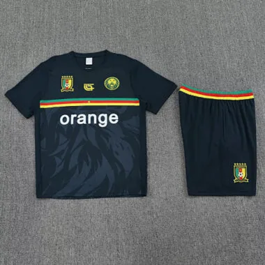 25-26 Cameroon Black Training Kits Football Tracksuits