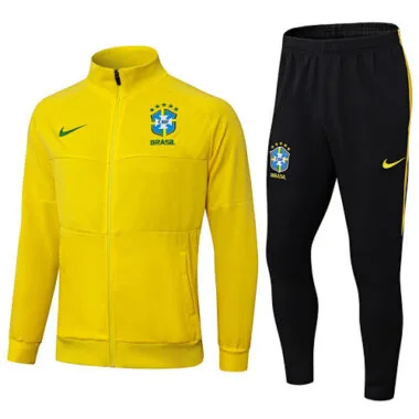 25-26 Brazil Yellow Football Tracksuit Long Jacket Suits