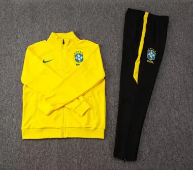 25-26 Brazil Yellow Football Tracksuit Long Jacket Suits