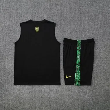 25-26 Brazil Green Jesus Training Kits Football Vest Suits