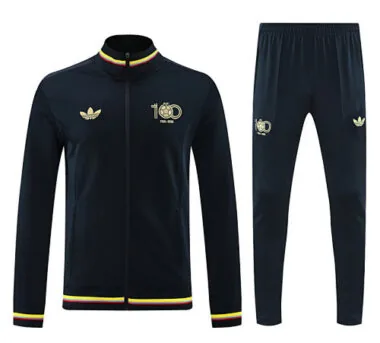 24-25 Colombia Black Football Tracksuit Long Jacket Suits