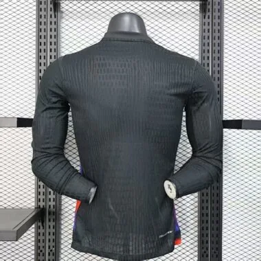 2025 England Black Long Sleeves Kit Player Version Soccer