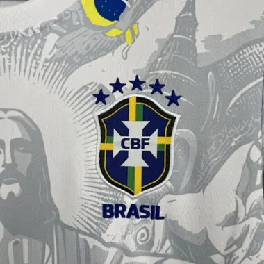 2025 Brazil Christ The Redeemer White Special Edition Shirt Soccer Uniform