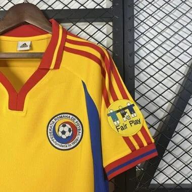 2000 Romania Home Retro Kit Vintage Shirt Soccer