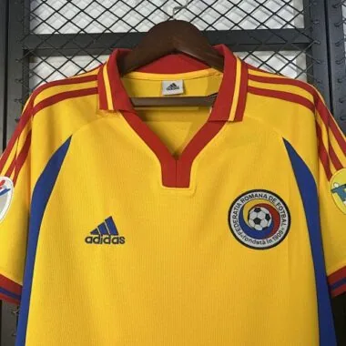 2000 Romania Home Retro Kit Vintage Shirt Soccer