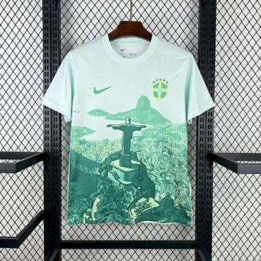 2025 Brazil Cristo Redentor Green Special Edition T-Shirt Football Apparels Soccer