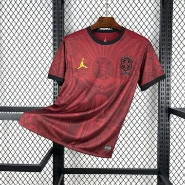 2025 Brazil x Jordan Cristo Redentor Red Special Kit Football Apparels Soccer