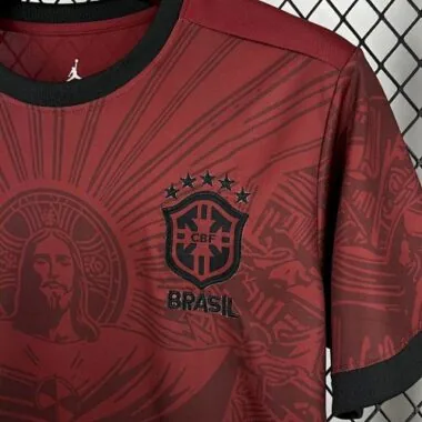 2025 Brazil x Jordan Cristo Redentor Red Special Kit Football Apparels Soccer