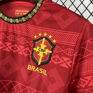 2025 Brazil x Jordan Red Special Edition T-Shirt Football Apparels Soccer