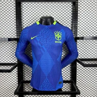 2025 Brazil Away Long Sleeves Kit Player Version Soccer