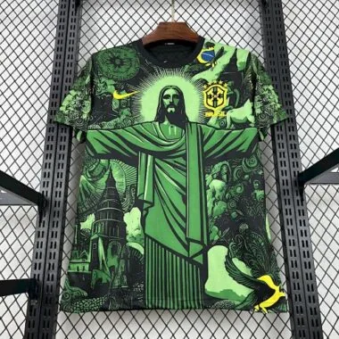 2024 Brazil Christ the Redeemer Green Special Edition Kit Soccer