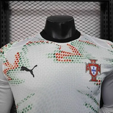 2025 Portugal Away White Long sleeves Kit Player Version Soccer