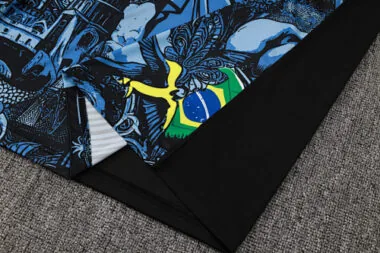 2024 Brazil Christ the Redeemer Blue Vest Kit Soccer