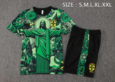 2024 Brazil Christ the Redeemer Green Special Edition Kit Soccer