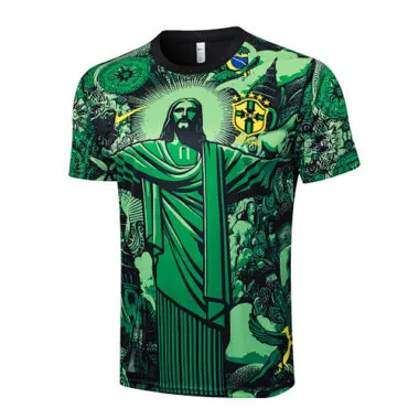 2024 Brazil Christ the Redeemer Green Special Edition Kit Soccer
