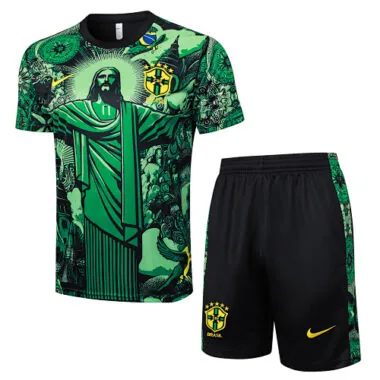 2024 Brazil Christ the Redeemer Green Special Edition Kit Soccer
