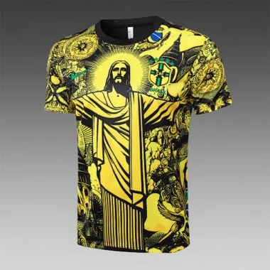 2024 Brazil Christ the Redeemer Yellow Special Edition Kit Soccer