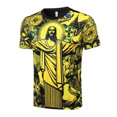 2024 Brazil Christ the Redeemer Yellow Special Edition Kit Soccer