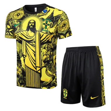 2024 Brazil Christ the Redeemer Yellow Special Edition Kit Soccer