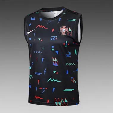 2024 Portugal Black Vest Soccer