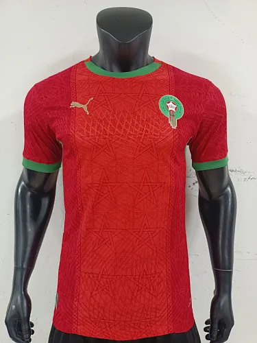 2024 Morocco Home Red Kit Player Version Soccer AAAAJersey