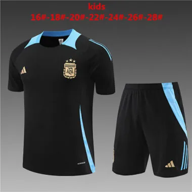 2024 Argentina Kids Training Soccer Jerseys Football Shirts