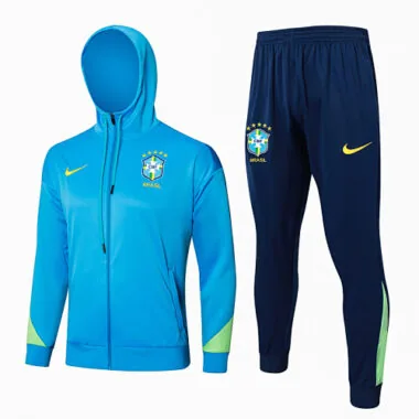2024 Brazil Hoodie Long Sleeve Training Suit Football Shirts(1)