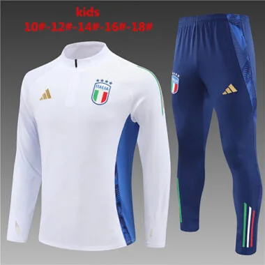 2024 Italy Kids Long Sleeve Training Suit Football Shirts(1)