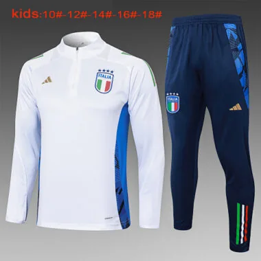 2024 Italy Kids Long Sleeve Training Suit Football Shirts(3)