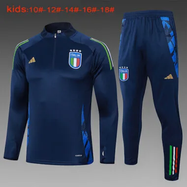 2024 Italy Kids Long Sleeve Training Suit Football Shirts(4)
