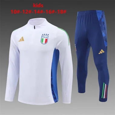 2024 Italy Kids Long Sleeve Training Suit Football Shirts(5)